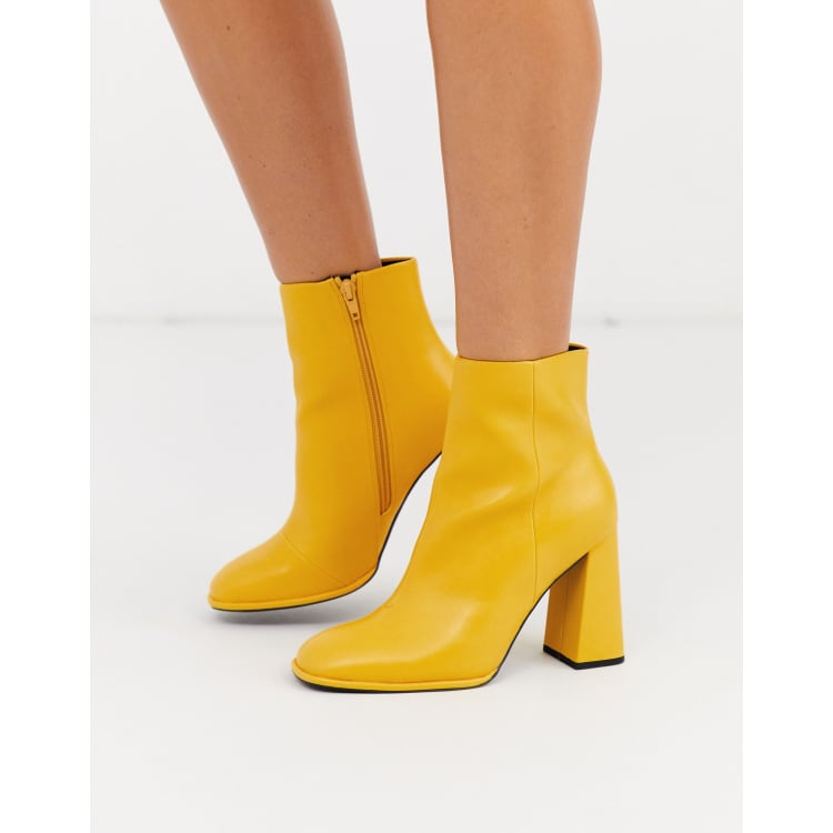 Mustard colored shop ankle boots