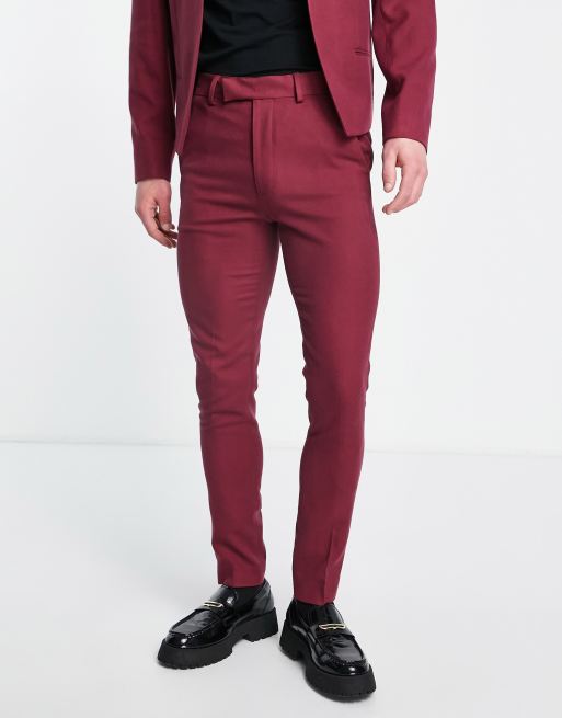 ASOS DESIGN – Enger Anzug in Burgund, 3 von 3