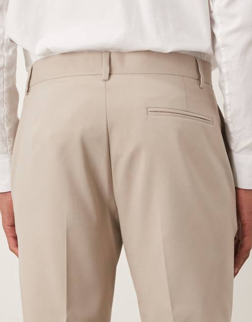 ASOS DESIGN – Eng geschnittene Anzughose in Ecru, 5 von 5