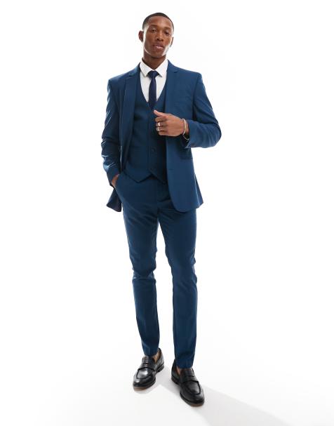 ASOS DESIGN – Eng geschnittene Anzugjacke in Blau - view 1