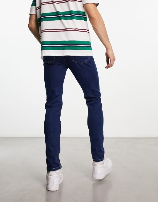 ASOS DESIGN – Eng geschnittene Jeans in dunkelblauer Waschung , 2 von 4