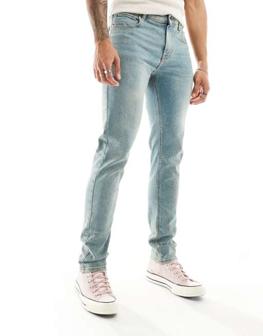 ASOS DESIGN – Eng geschnittene Jeans in heller Waschung mit Tönung, 2 von 5