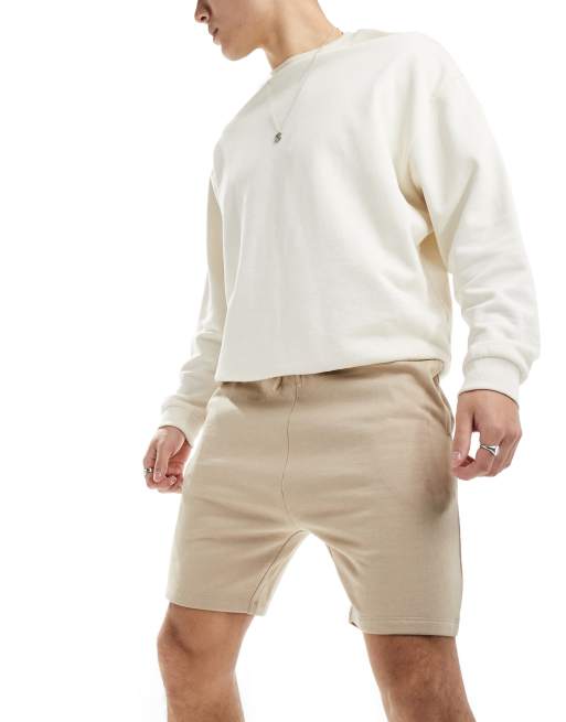 FhyzicsShops DESIGN – Eng geschnittene Shorts in Beige