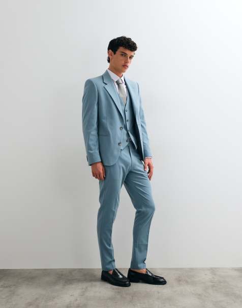 ASOS DESIGN – Eng geschnittener Anzug in Hellblau - view 1