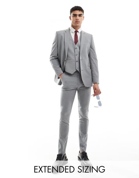 ASOS DESIGN – Enge Anzughose in Grau - view 1