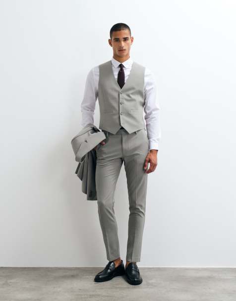 ASOS DESIGN – Enge Anzughose in Grau - view 1