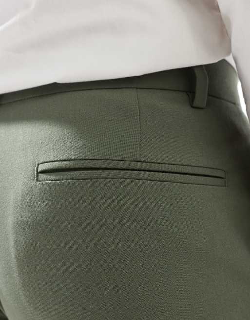 ASOS DESIGN – Enge Anzughose in Khaki, 5 von 5