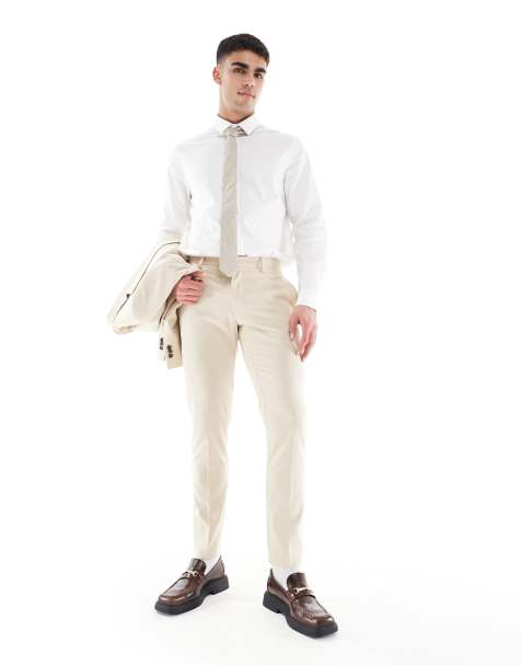 ASOS DESIGN – Enge Anzughose in Stone - view 1