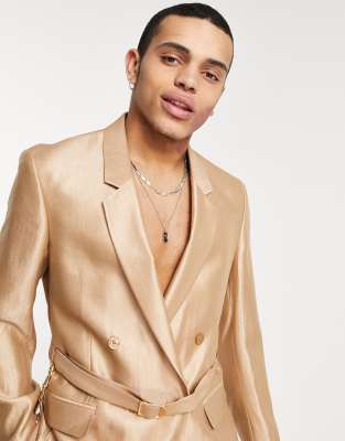 asos gold suit