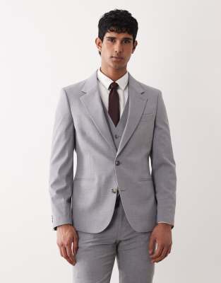 Enge Anzugjacke in Grau Grau 52 Regular