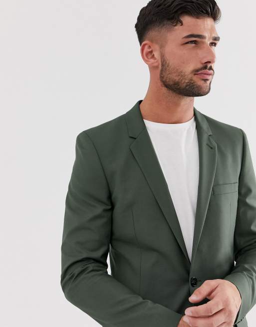 ASOS DESIGN – Enger Anzug in Khaki, 2 von 3