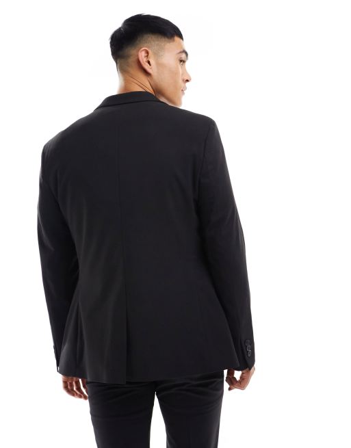 ASOS DESIGN – Enge Anzugjacke in Schwarz, 4 von 5