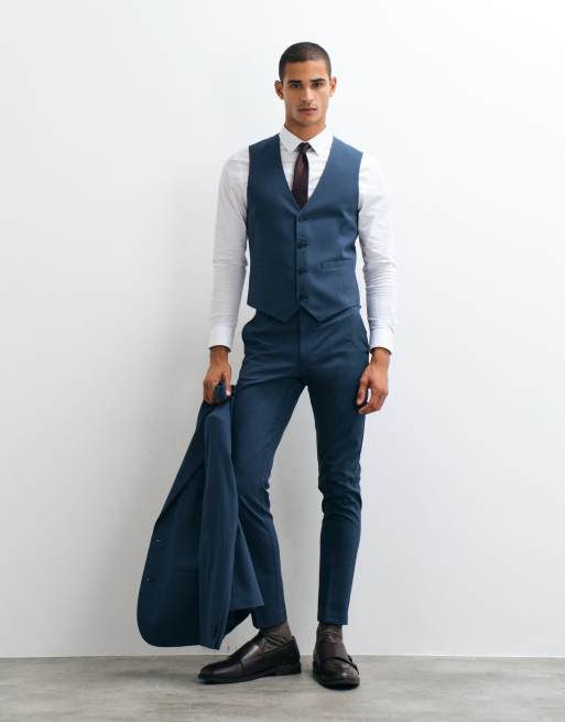 ASOS DESIGN – Enge Anzugweste in Navy, 3 von 5