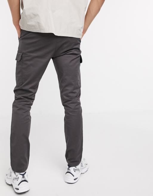 ASOS DESIGN – Enge Cargo-Hose in verwaschenem Schwarz, 2 von 4