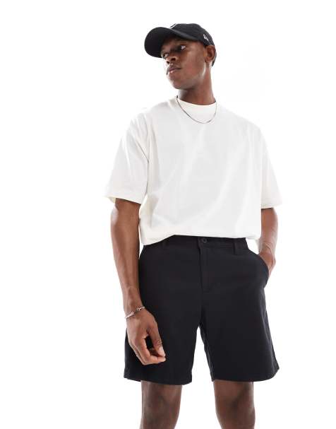 ASOS Design – Enge Chino-Shorts in Schwarz mit mittlerer Länge - view 1