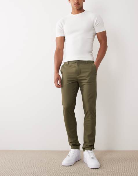 ASOS DESIGN – Enge Chinohose in Khaki - view 1