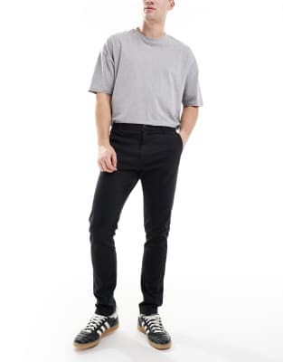 Enge Chinohose in Schwarz Schwarz 48 Short