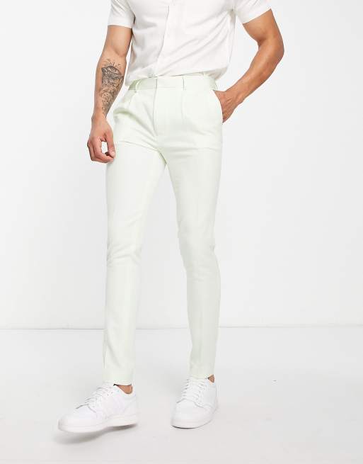 ASOS DESIGN – Enge, elegante Hose in Minzgrün