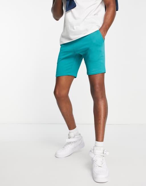 ASOS Design Enge Jersey Shorts in Grun ASOS