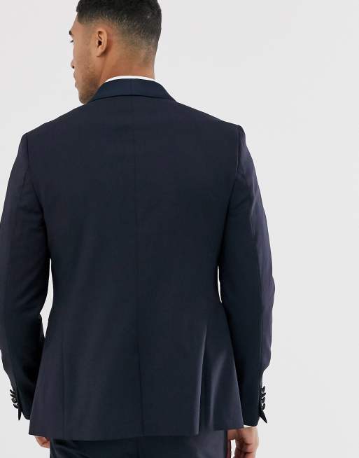 ASOS DESIGN – Enge Smokingjacke aus marineblauer Wolle, 2 von 4