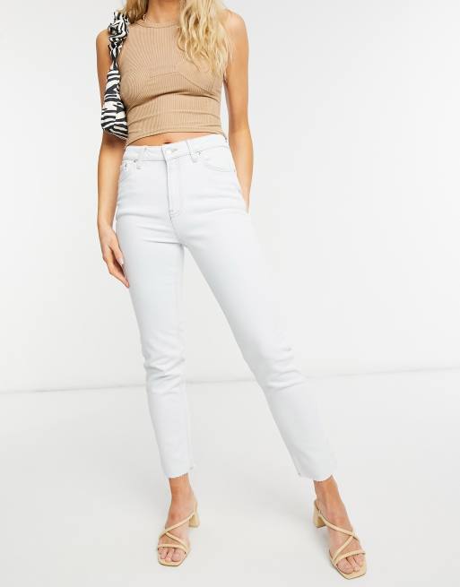 ASOS DESIGN – Enge Vintage-Jeans mit mittelhohem Bund in Antikweiß, 4 von 4