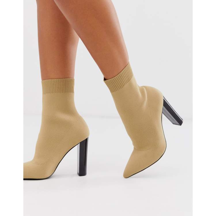 Tan sock outlet booties