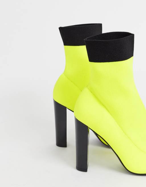 Neon clearance sock heels