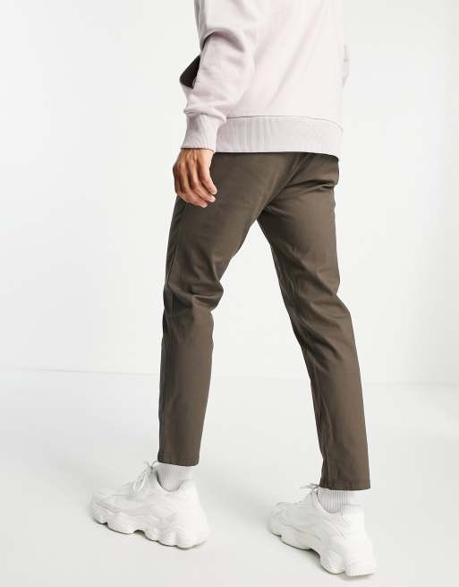 ASOS DESIGN - Enkellange chinobroek met cigarette-pasvorm in bruin, 2 van 4