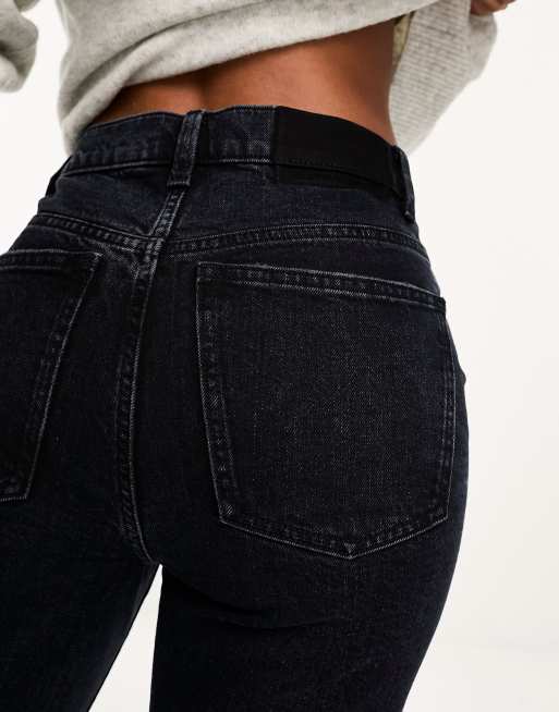 ASOS DESIGN - Enkellange jeans met rechte pijpen in blauwzwart, 3 van 5