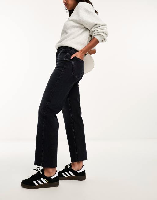 ASOS DESIGN - Enkellange jeans met rechte pijpen in blauwzwart, 4 van 5