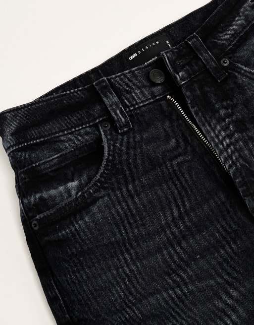 ASOS DESIGN - Enkellange jeans met rechte pijpen in blauwzwart, 5 van 5