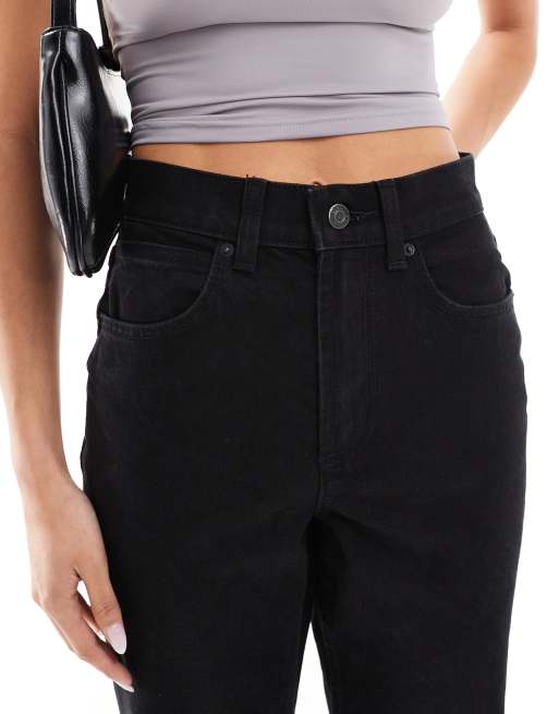 ASOS DESIGN - Enkellange jeans met rechte pijpen in effen zwart, 5 van 5