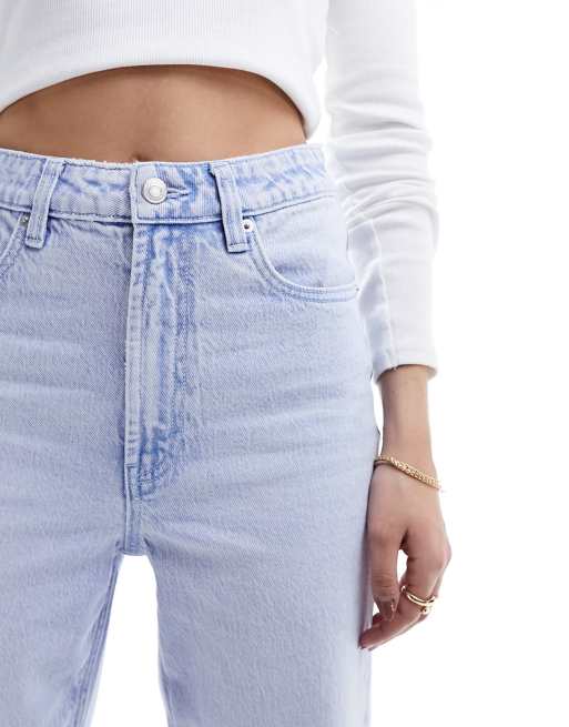 ASOS DESIGN - Enkellange jeans met rechte pijpen in helder middenblauw, 3 van 5