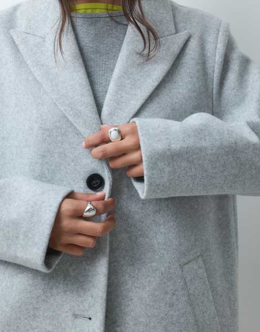 ASOS DESIGN enkelrijige overjas met lichte grijze kleur, 4 van 4
