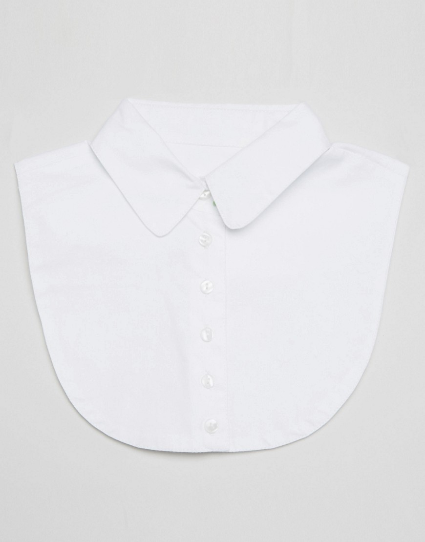 ASOS DESIGN – Enkelt skjortbröst-Vit