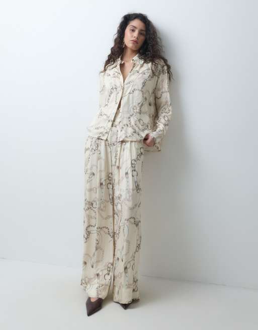 ASOS DESIGN ensemble 2 pièces chemise western à imprimé chaîne, 4 de 4