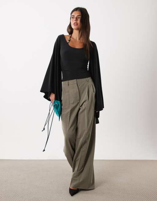 ASOS DESIGN ensemble 2 pièces top à manches kimono perlé noir, 2 de 4