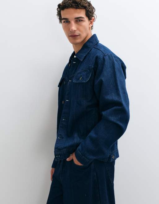 ASOS DESIGN ensemble 2 pièces veste trucker en indigo brut, 4 de 5