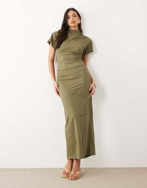ASOS DESIGN - Ensemble aspect lin - Vert kaki - view 1