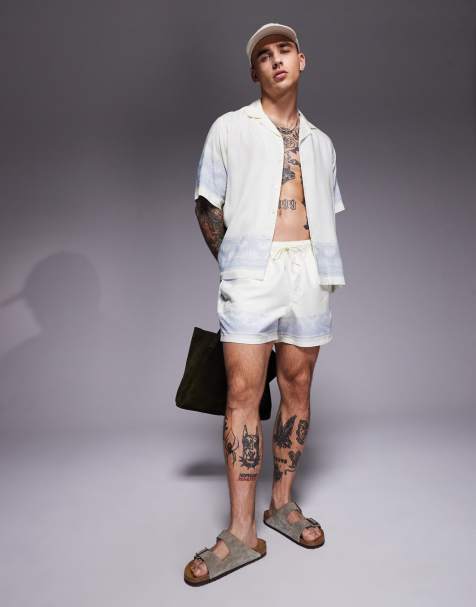 ASOS DESIGN - Ensemble avec bordures imprimées - Crème - view 1