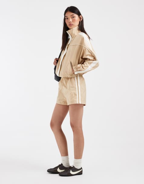 ASOS DESIGN - Ensemble avec veste coupe-vent à col cheminée - Beige - view 1