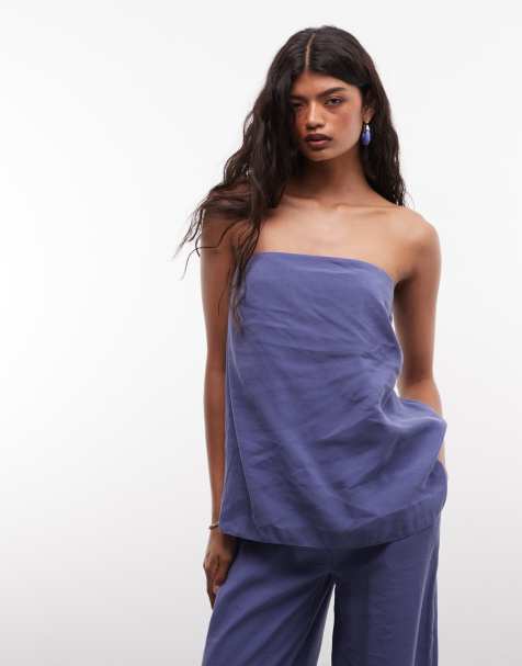 ASOS DESIGN - Ensemble bandeau long - Bleu marine - view 1