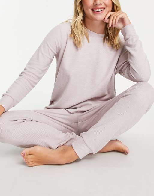 ASOS DESIGN - Ensemble confort avec sweat léger et jogger - Gris
