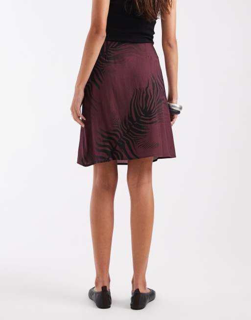 ASOS DESIGN ensemble coordonné jupe nuisette mi-longue longueur intermédiaire imprimé zèbre flou, 5 de 5