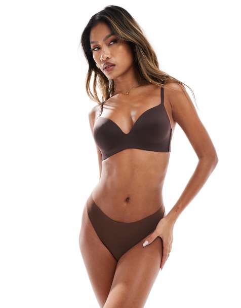ASOS DESIGN - Ensemble de lingerie avec formes structurées - Marron - view 1