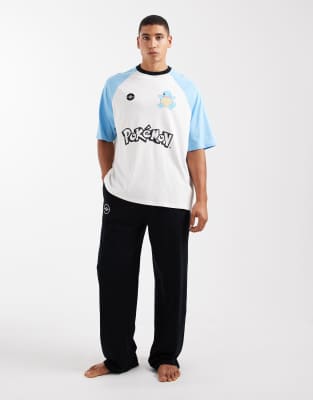 ASOS DESIGN - Ensemble de pyjama Pokémon à imprimé Carapuce - Bleu