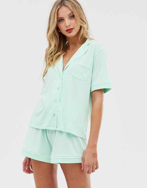 ASOS DESIGN - Ensemble de pyjama traditionnel en jersey ...