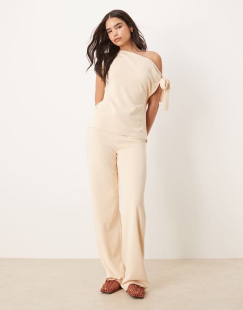 ASOS DESIGN - Ensemble en cupro - Beurre - view 1