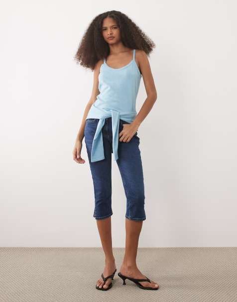 ASOS DESIGN - Ensemble en maille fine avec gilet et débardeur - Bleu - view 1