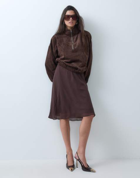 ASOS DESIGN - Ensemble en suédine - Chocolat - view 1